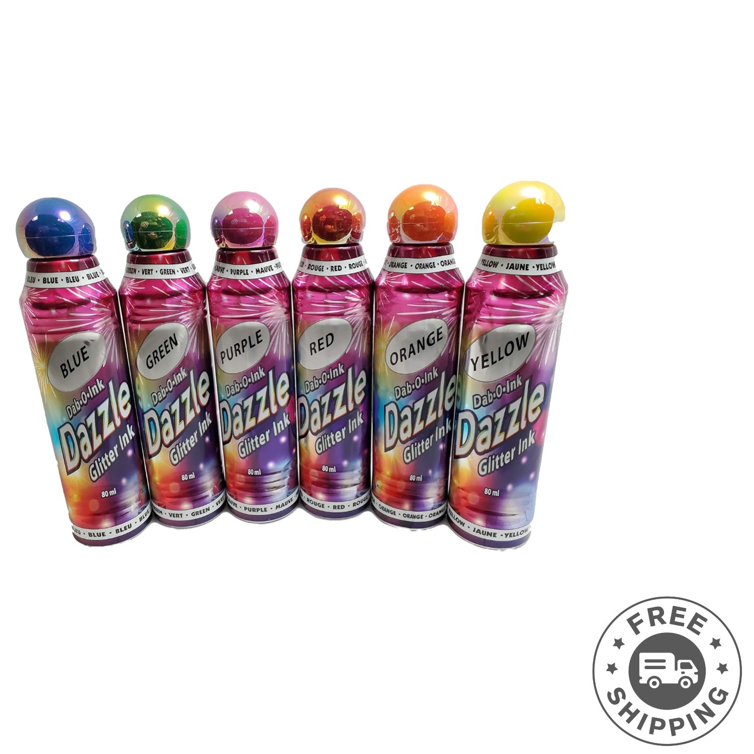 Elegant 6-Count Mixed Color Dauber Set with Real Glitter – Perfect for Crafts