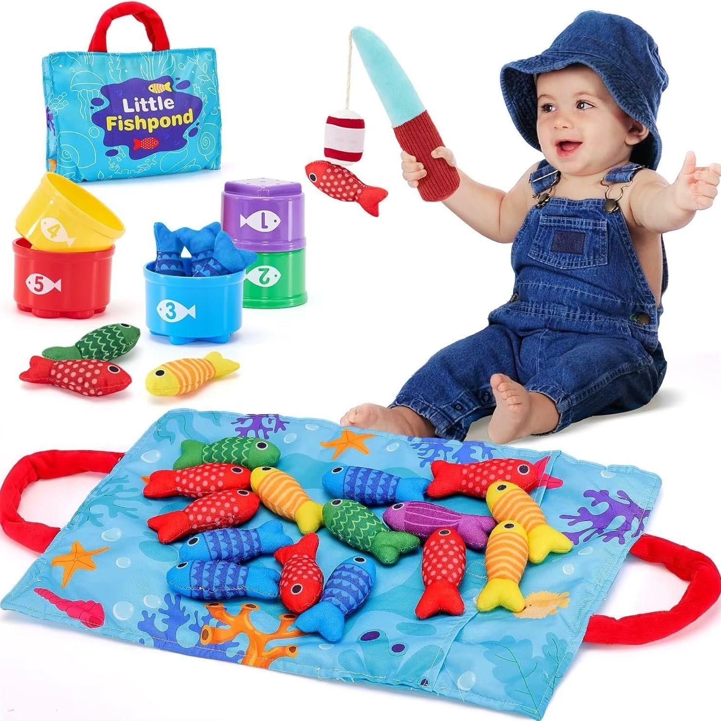 Montessori Toy for Children Cloth Fishing Educational Learning Toys Math Sorting