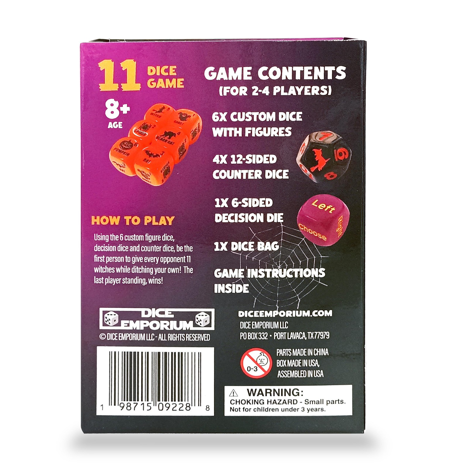 for Ages 8+ – Fast-Paced Family Games with Custom 6 Sided Dice, Witch Counter…