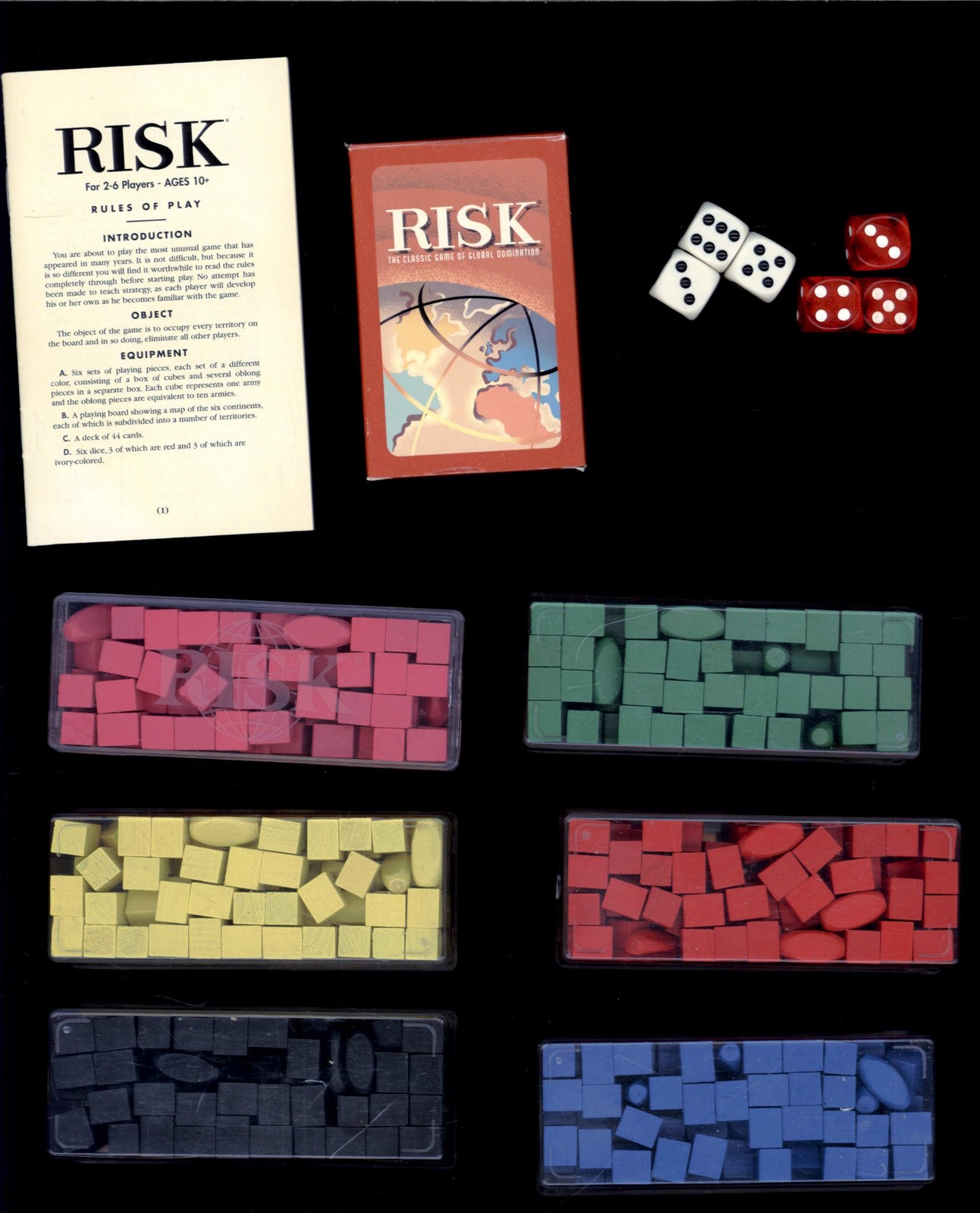 RISK the game of Global DOMINATION – 2005 VINTAGE book Shelf box check scans