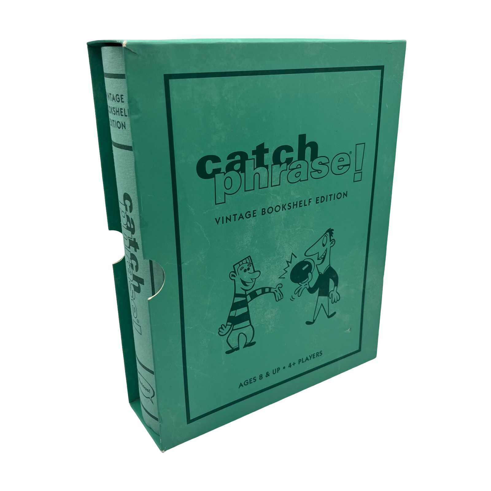 Catch Phrase! Board Game Vintage Bookshelf Edition Linen Open Box
