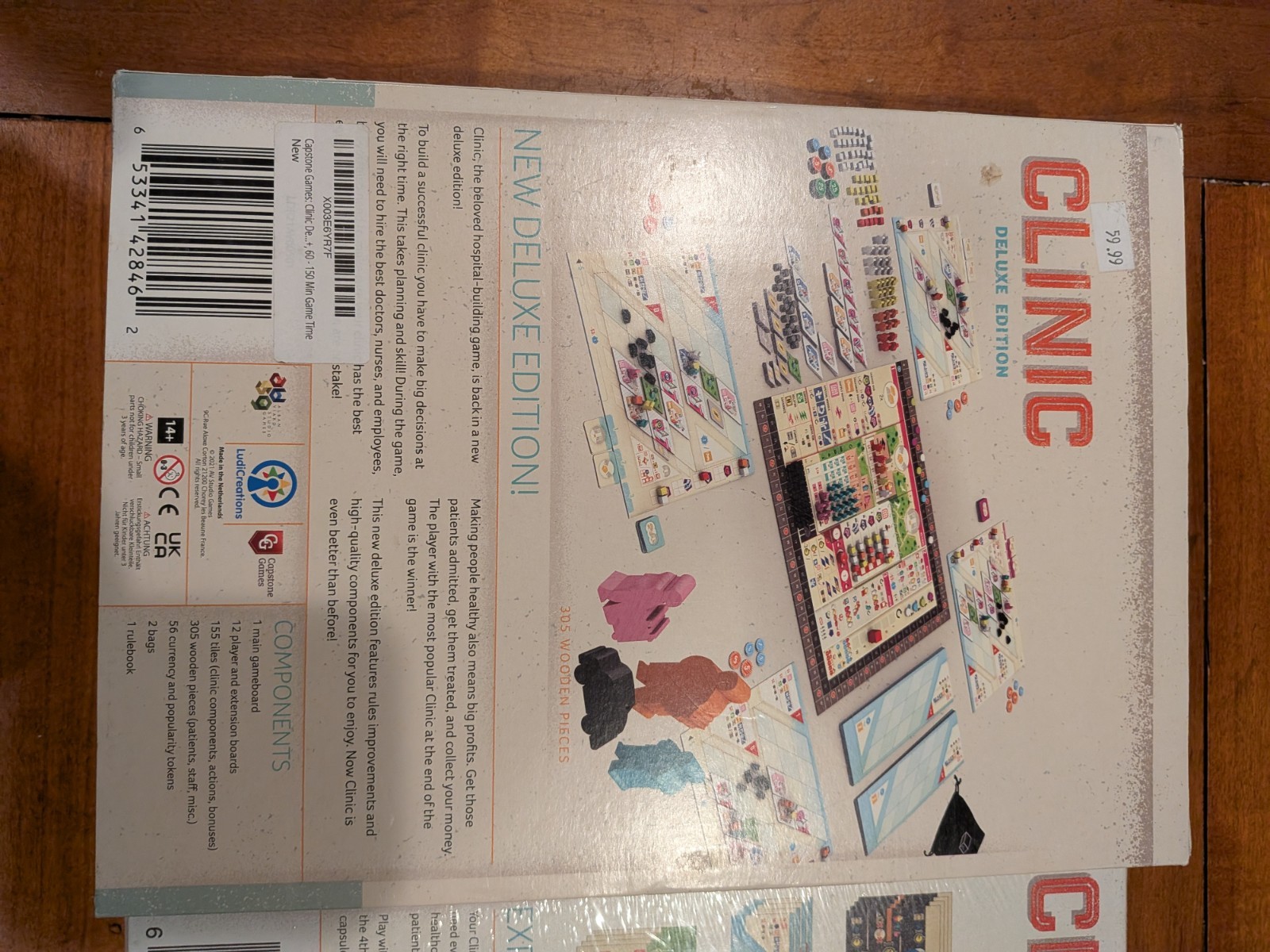 Capstone Games Clinic Deluxe Edition Board Game + Extension Expansion + COVID 19