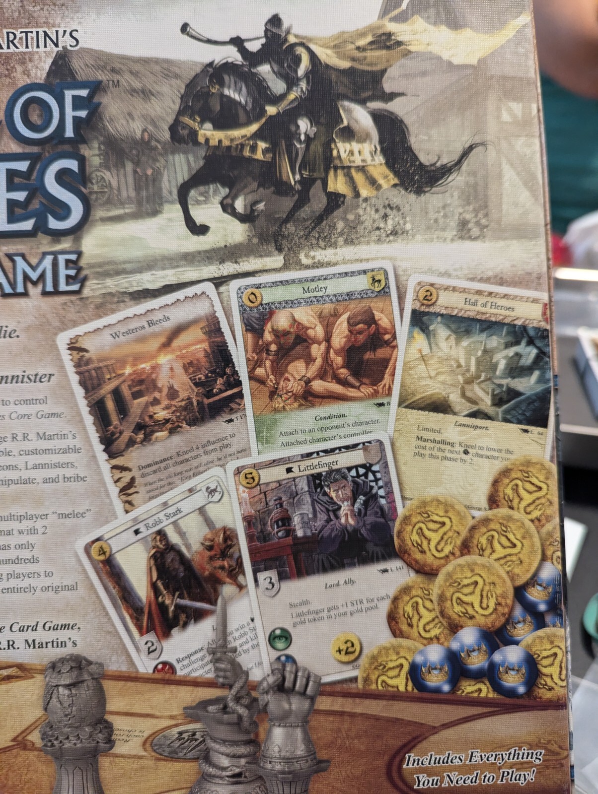 A GAME of THRONES The Card Game 100% COMPLETE Core Fantasy Flight ALL SLEEVED