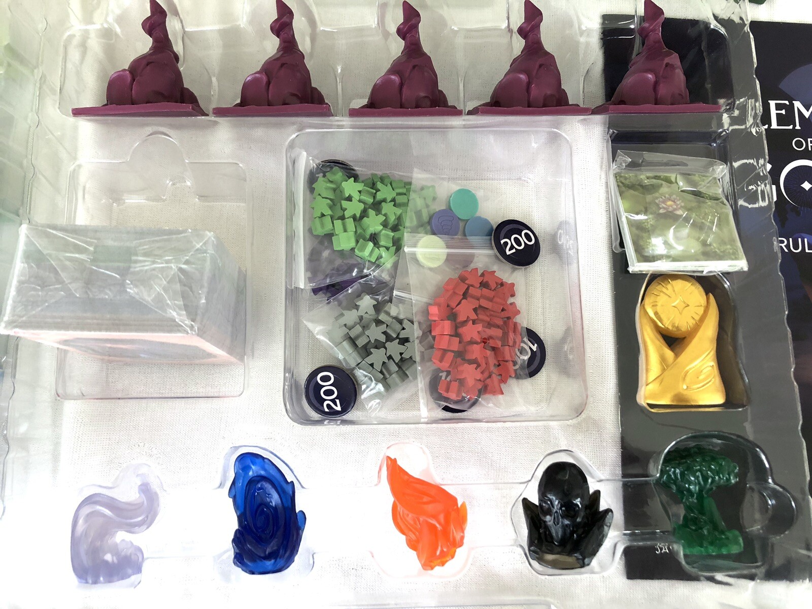 Elements Of The Gods Boardgame By Side Room Games NEW (open) Cards In Shrink