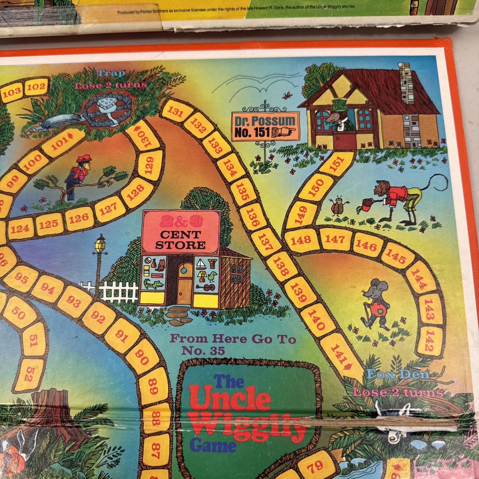 Vintage The Uncle Wiggly Board 1967 Pre-owned Classic Game