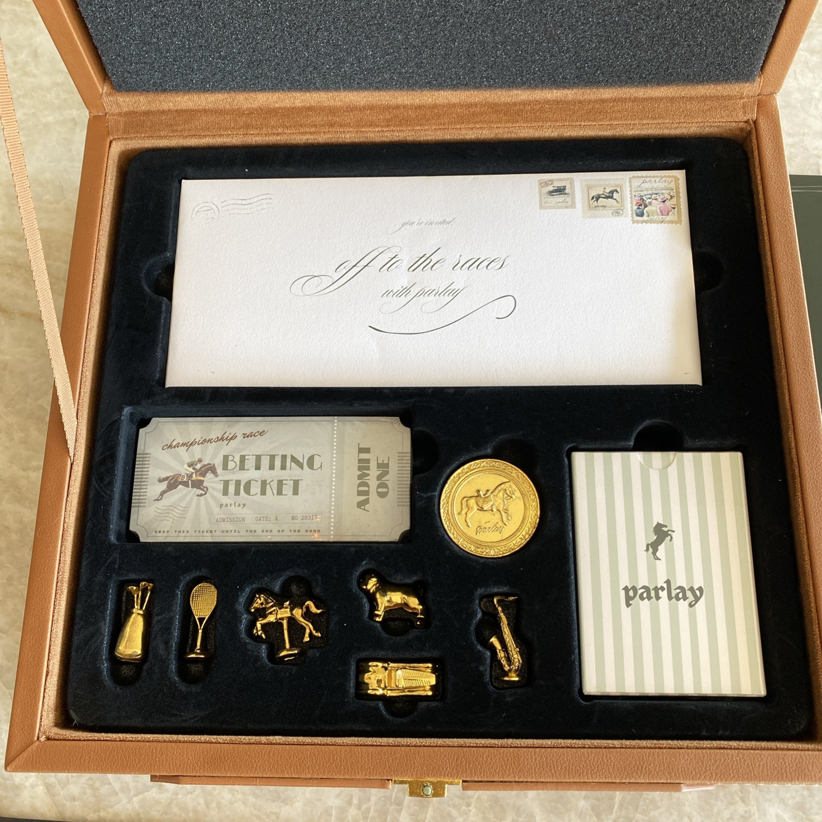 Parlay The Betting Game Deluxe VIP Leather Case Unused