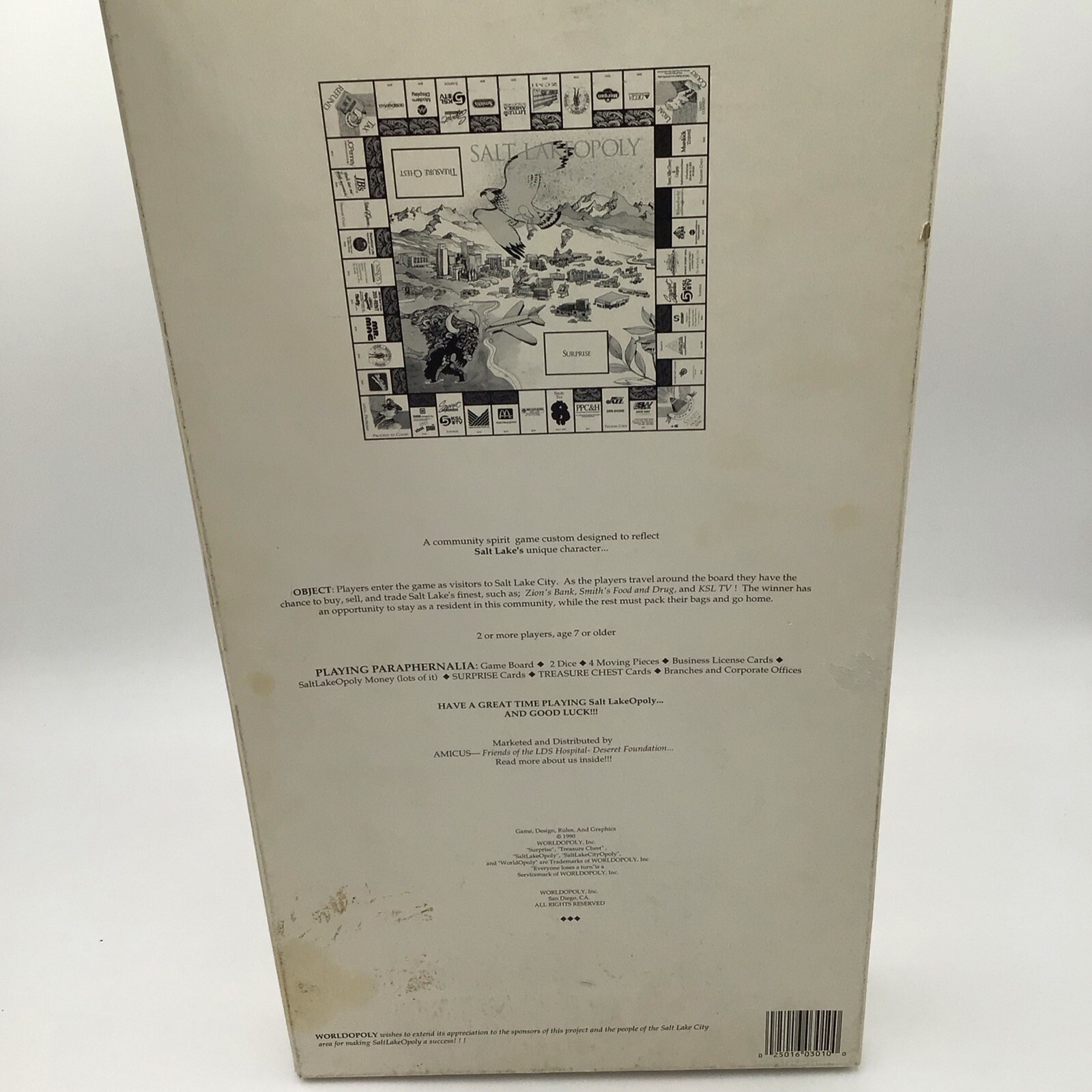 Salt Lakeopoly Monopoly-Style Board Game- 100% Complete