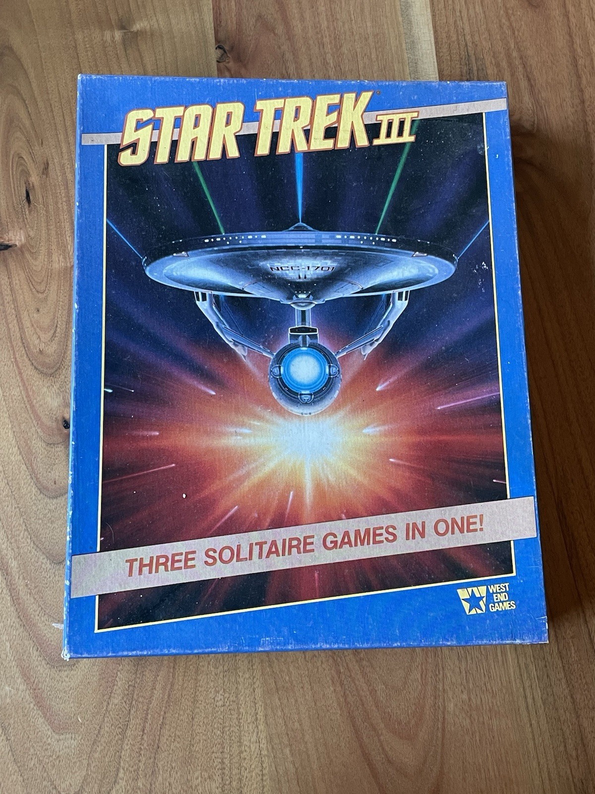 Star Trek III WEG West End Games 3 Solitaire 1985 | PUNCHED complete | GOOD