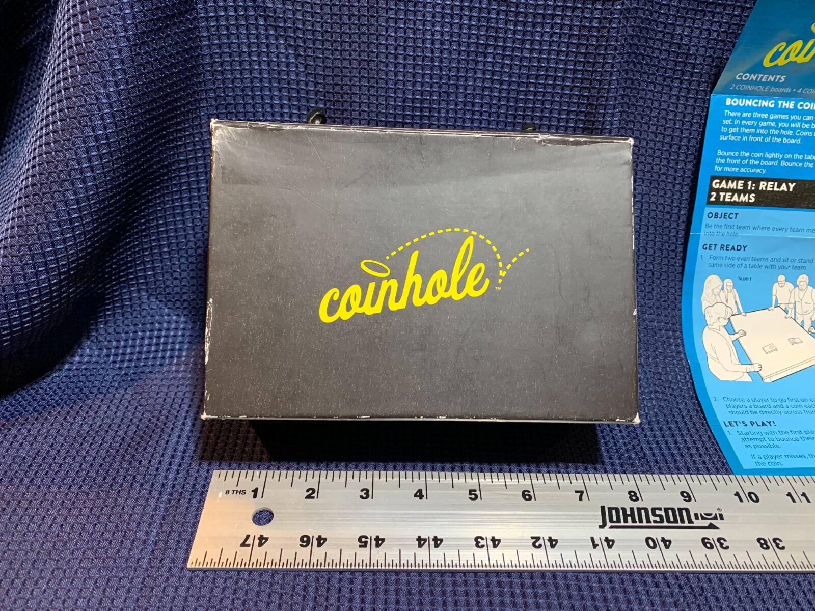 Hasbro Coinhole -The Tabletop Coin-Bouncing Party/Drinking College Game Complete