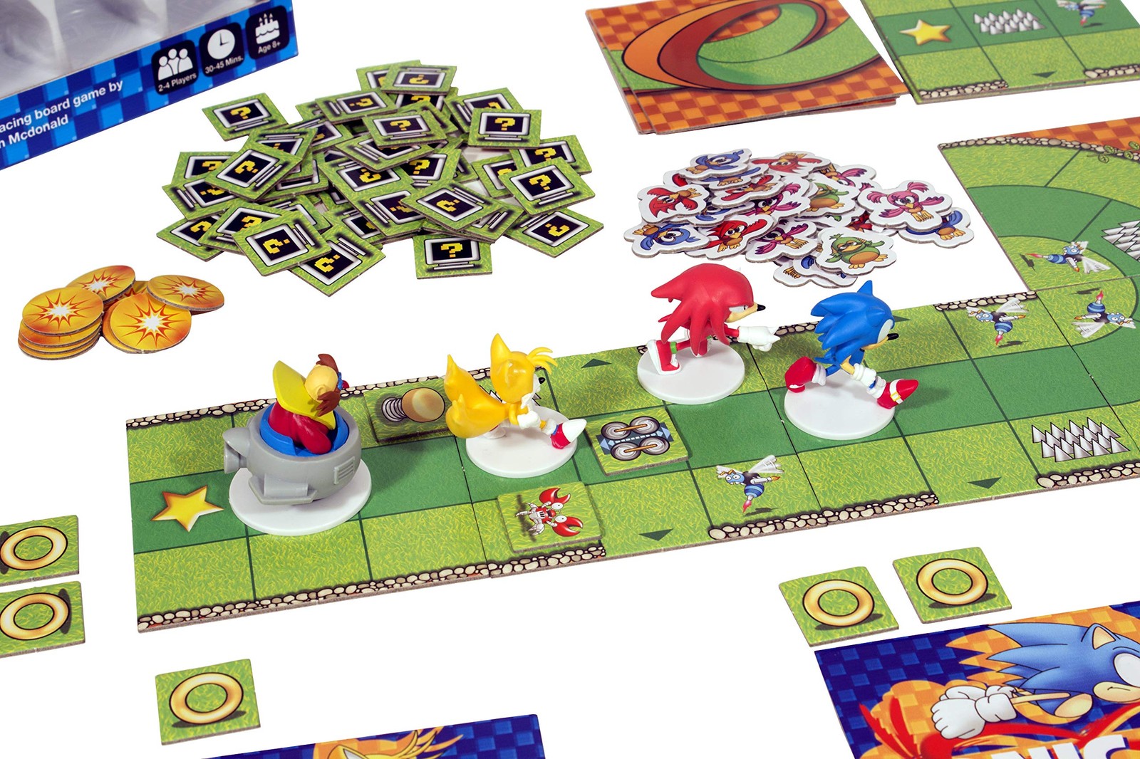 Fast Paced Racing Board Game Build Track Mini Figures 2-4 Players