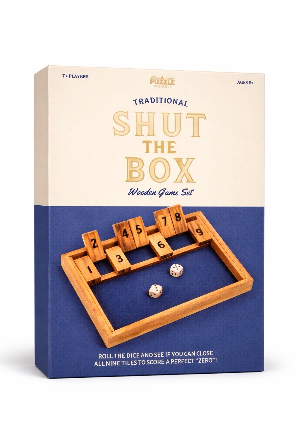 Traditional Shut The Box Wooden Dice Game Set New in Box Classic Strategy