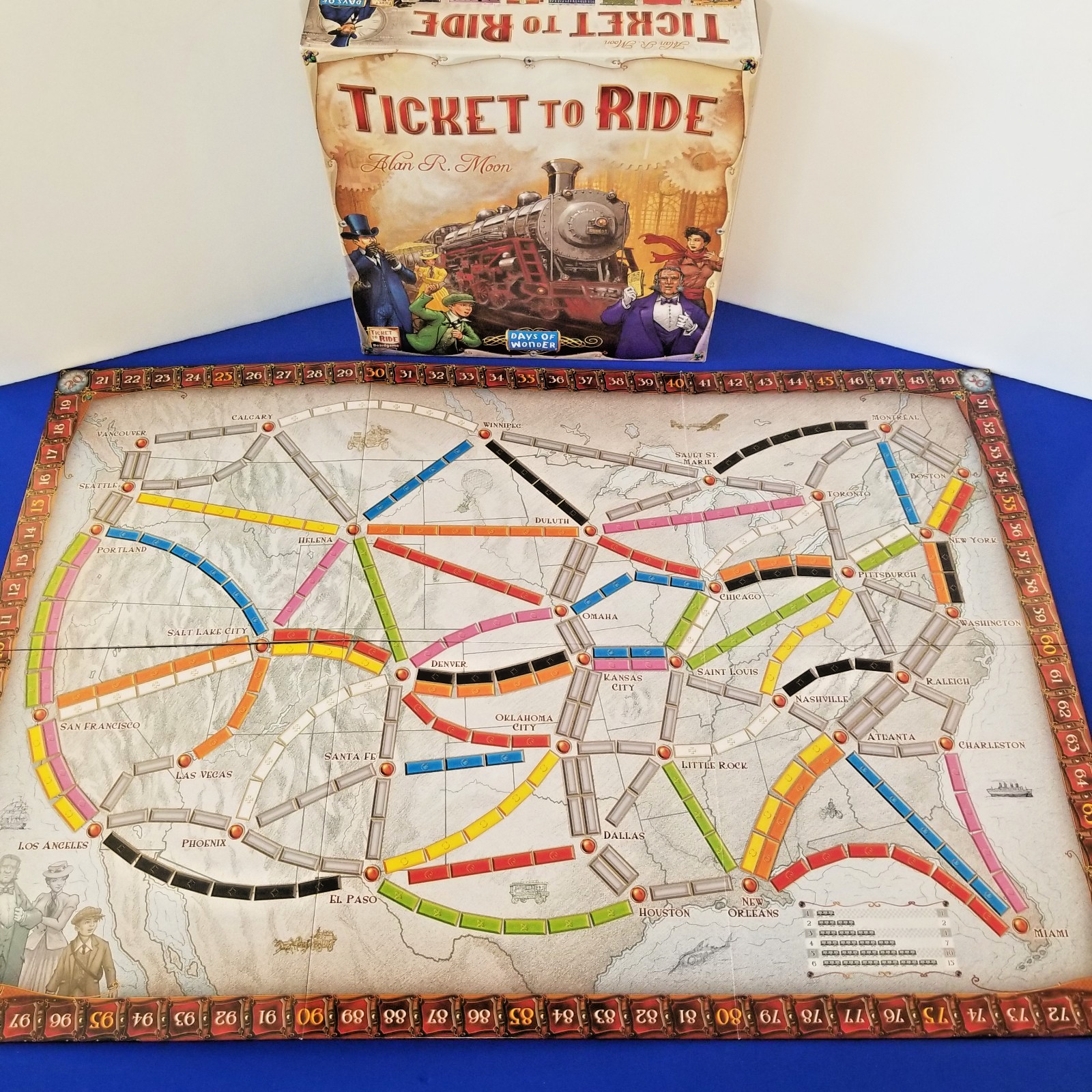 Ticket To Ride American Train Route Board Game Alan R Moon 100% Complete Game