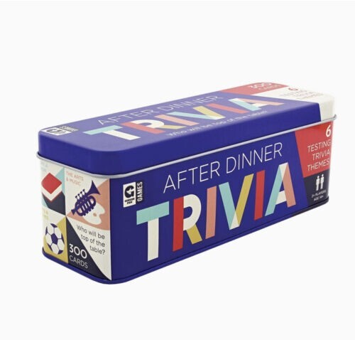 After Dinner Trivia Cards in a Tin–See Description