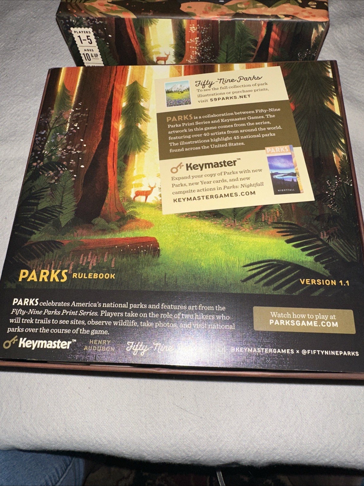 Parks 1st Edition Keymaster Games Fifty-Nine Parks
