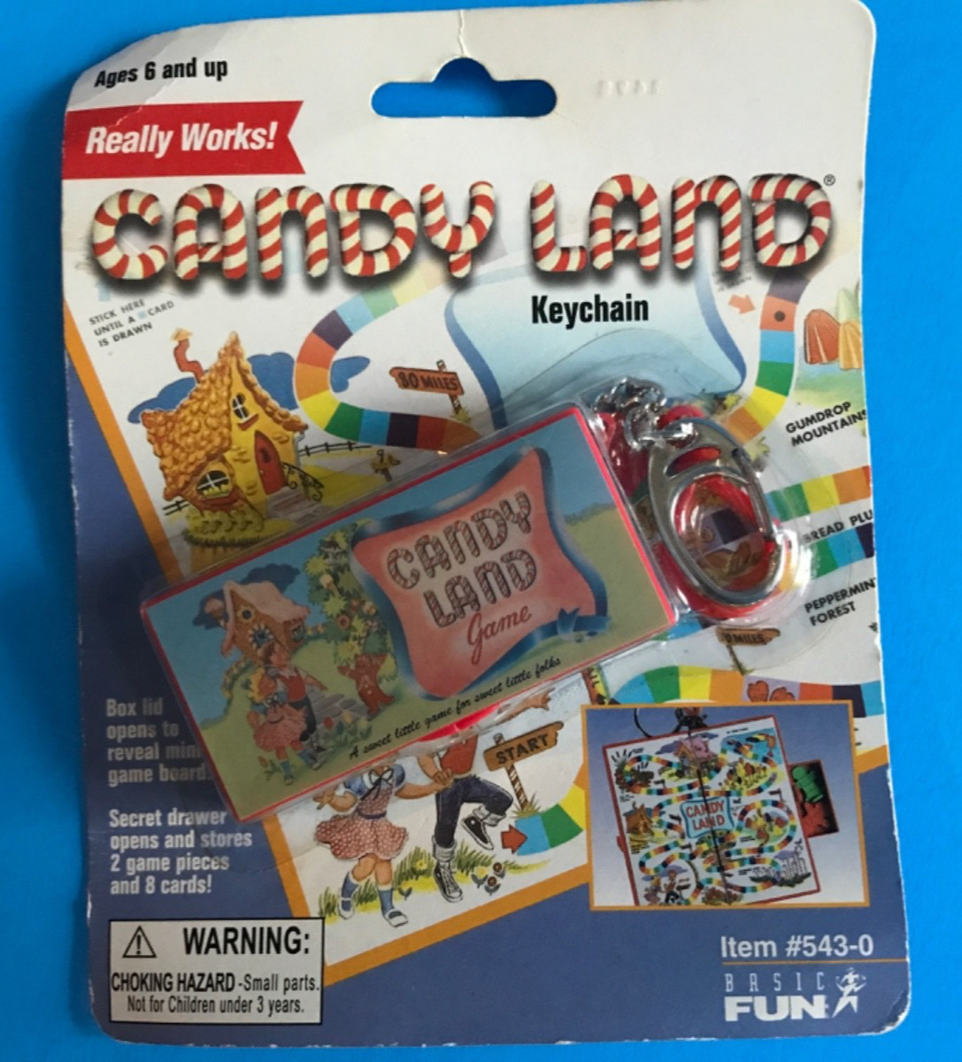 CANDY LAND KEYCHAIN REALLY WORKS! MINIATURE BOARD GAME CANDY LAND