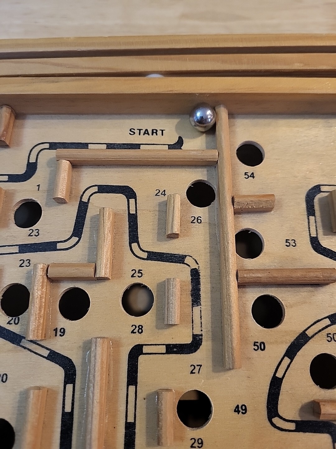 Labyrinth Wooden Maze Game with One Steel Marble, Puzzle Game for Adults, Kids