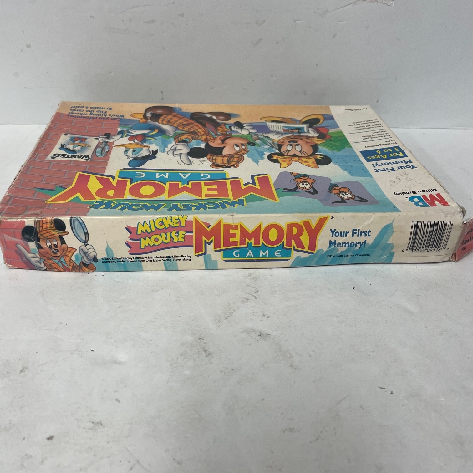 Mickey Mouse Memory Game By Milton Bradley Vintage 1990 Missing One Tile Classic