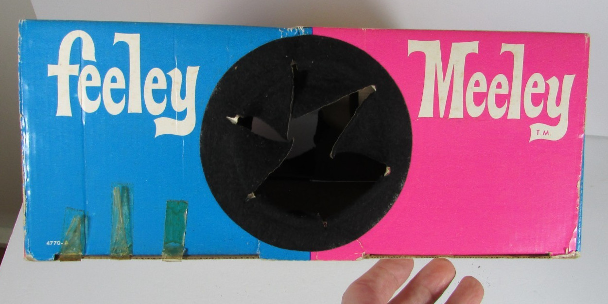 Vintage Feeley Meeley Board Game Milton Bradley 1967 Grab Box Incomplete