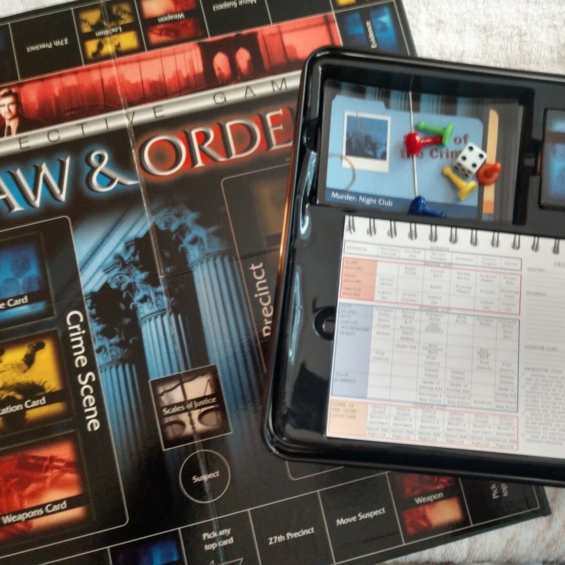 Law & Order Detective Board Game In Collectors Tin Complete