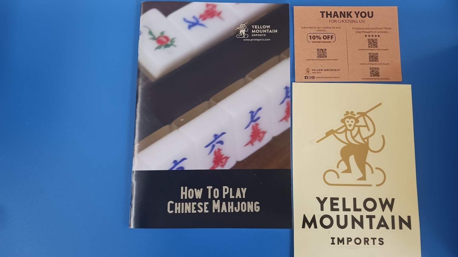 Yellow Mountain Imports Chinese Mahjong Set – Rouge Heritage – 146 Medium Tiles,