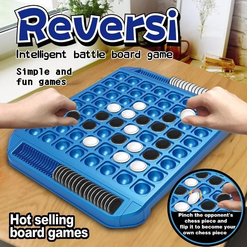 Dual-side Flip Board Strategy Game 2 Players Logic Training Educational Puzzle T
