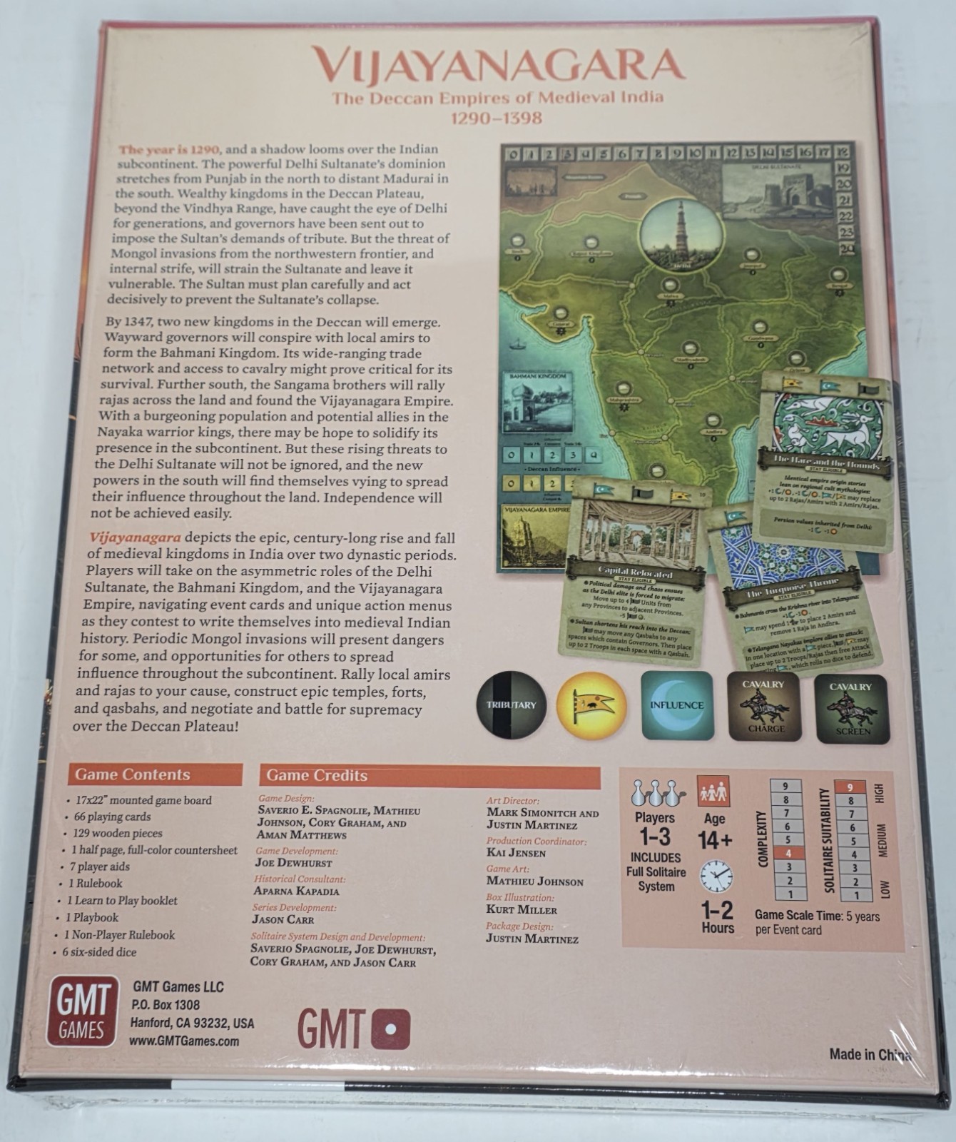 Vijayanagara The Deccan Empires of Medieval India GMT Games Brand New Unopened
