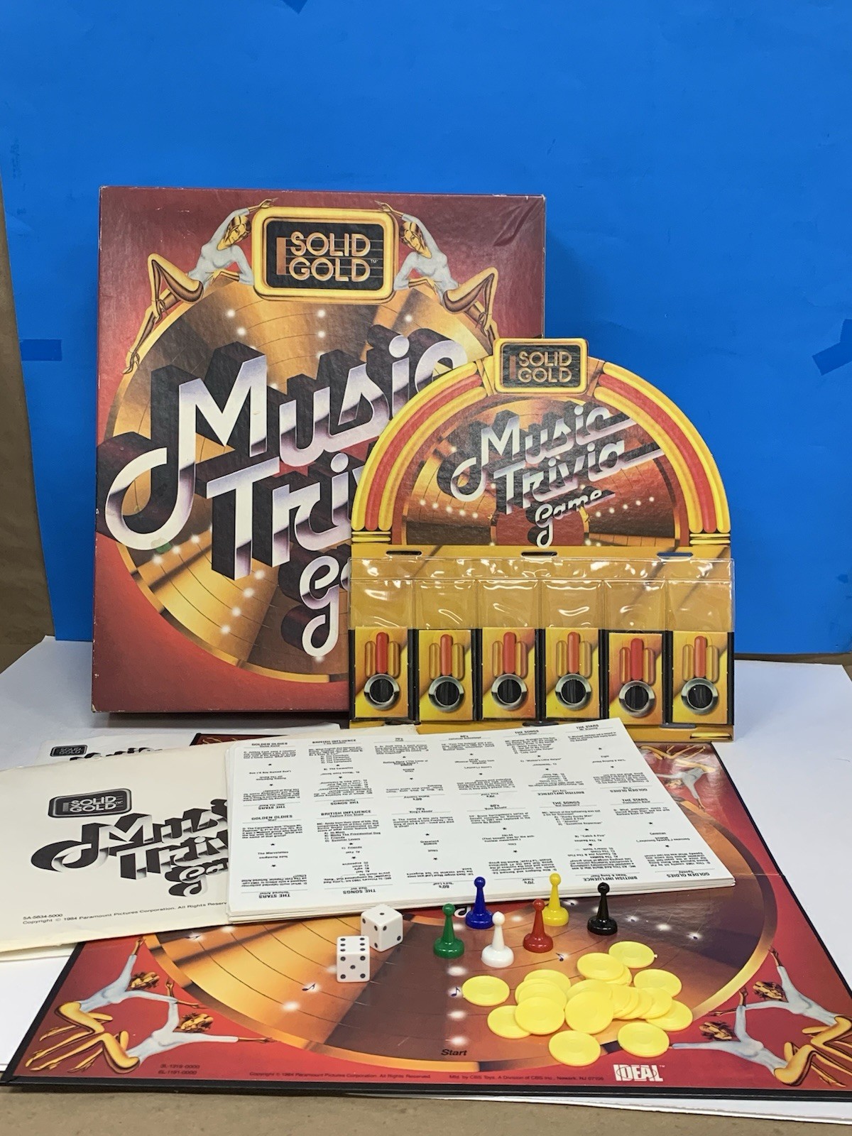 Vintage Solid Gold Music Trivia Game Treasure Trove of Music Trivia Oldies-1984