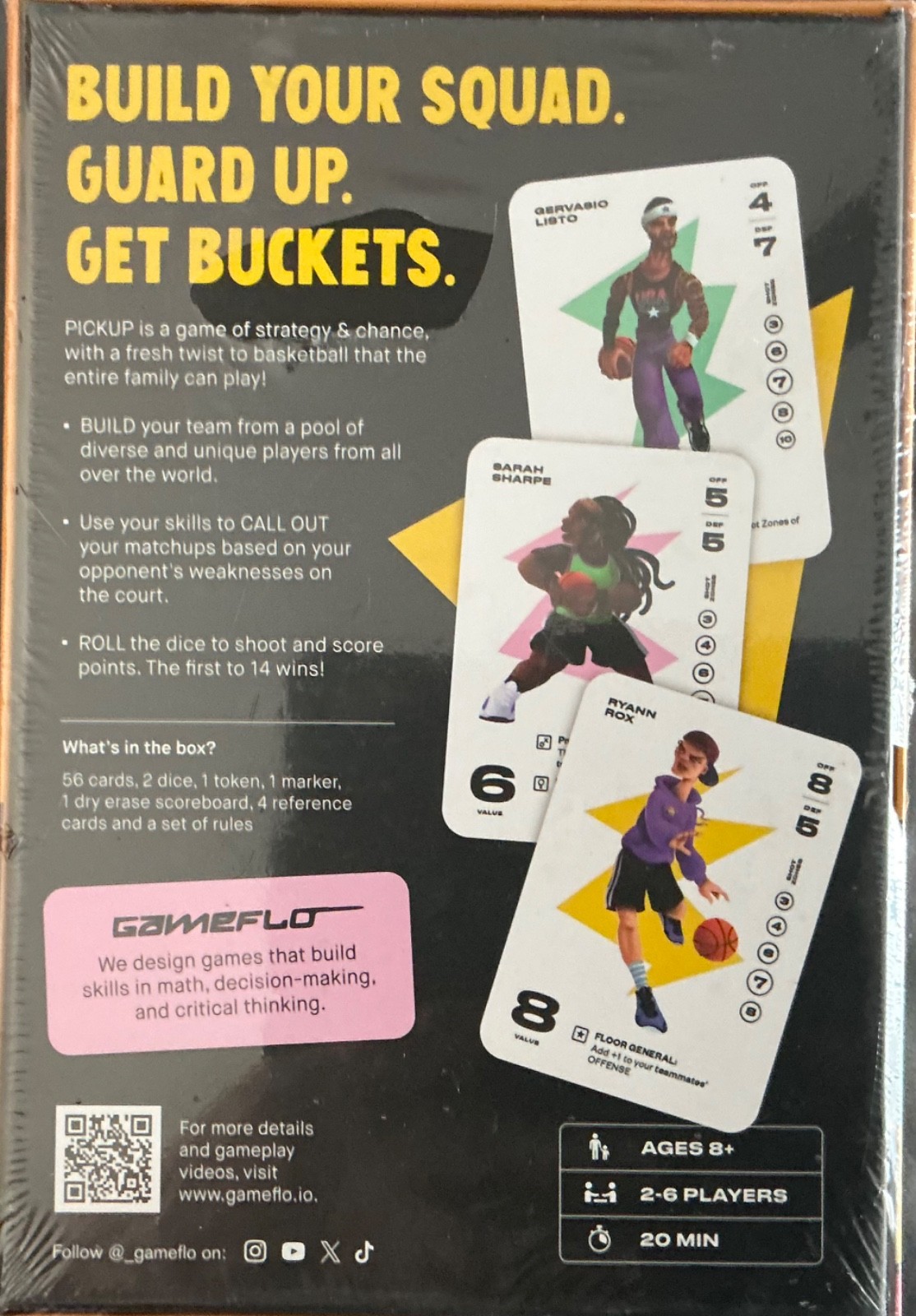 Gameflo Pickup Basketball Card Game Of Strategy Ages 8+ 2 – 6 Players NIP Sealed