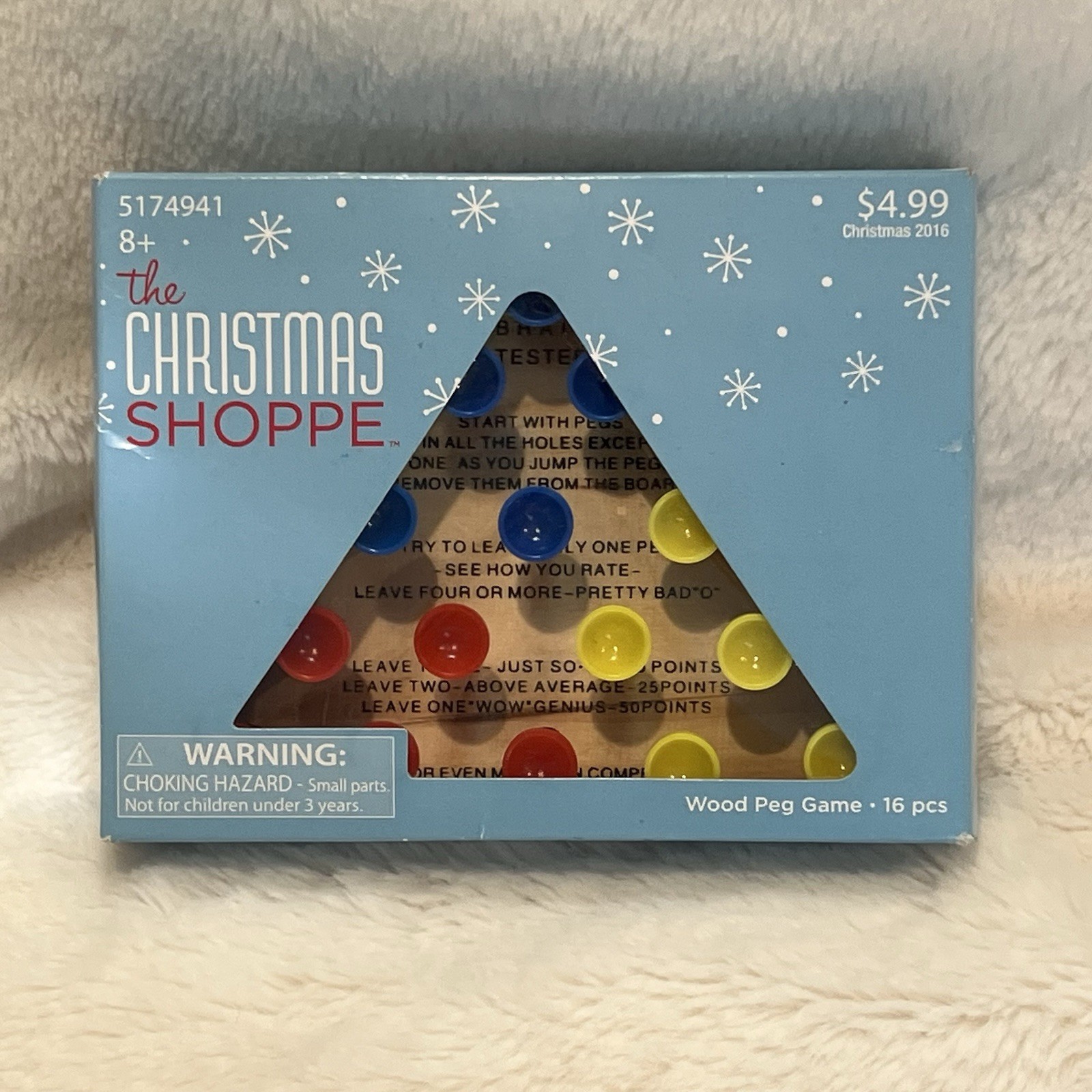New Triangle Wooden Peg Game Brain Teaser – Ages 4 & Up