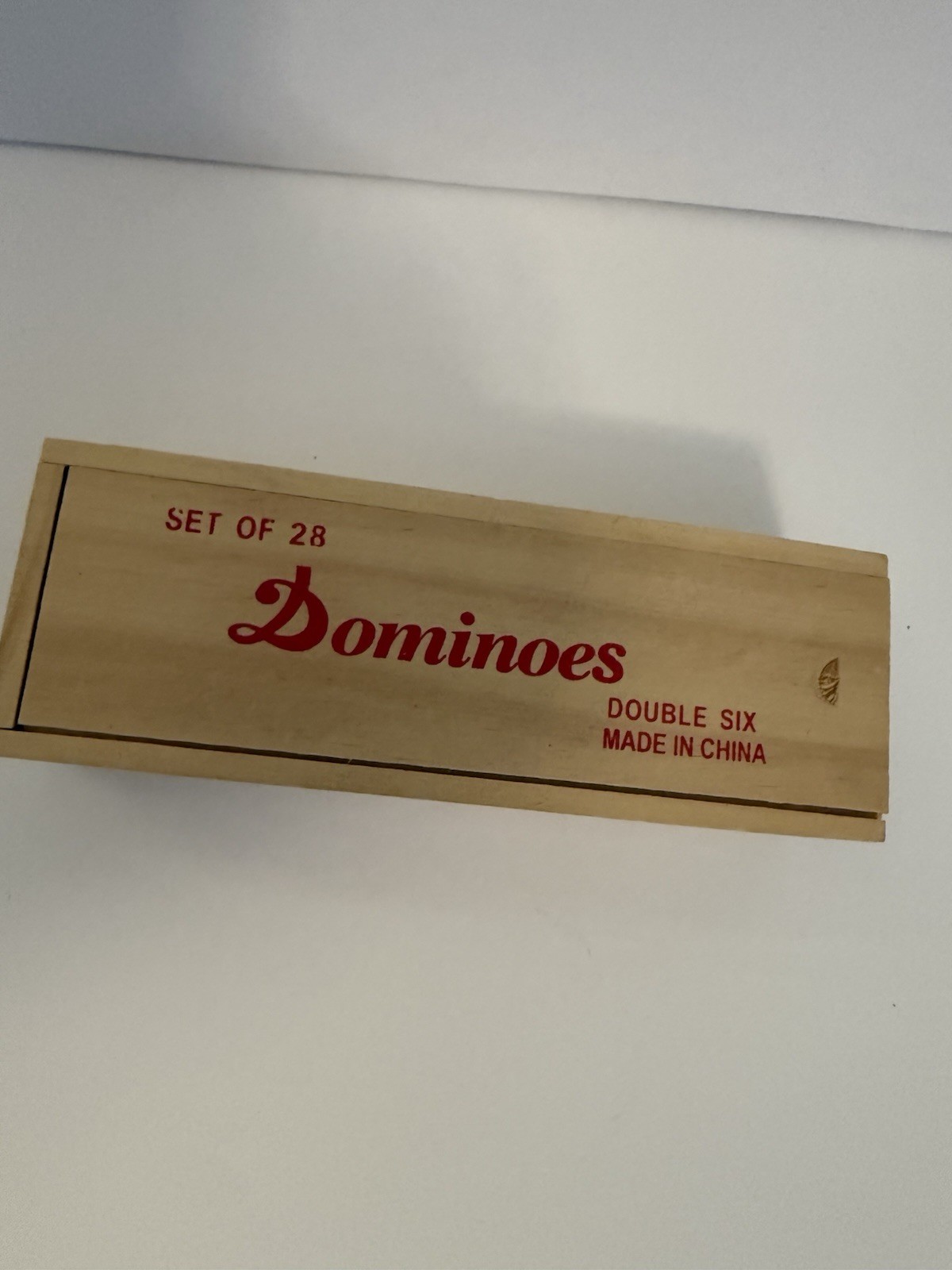 Premium Set of 28 Double Six Dominoes with Wood Case, Brown, 28 Piece.