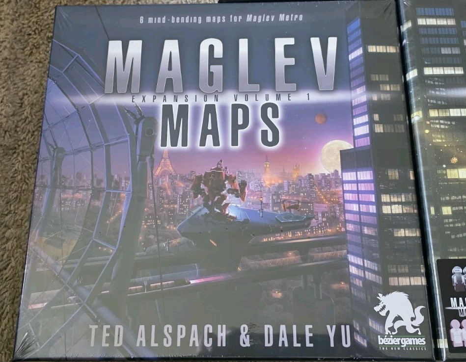 Maglev Metro + Maps Volume 1 & Volume 2 Kickstarter by Bezier Games NEW