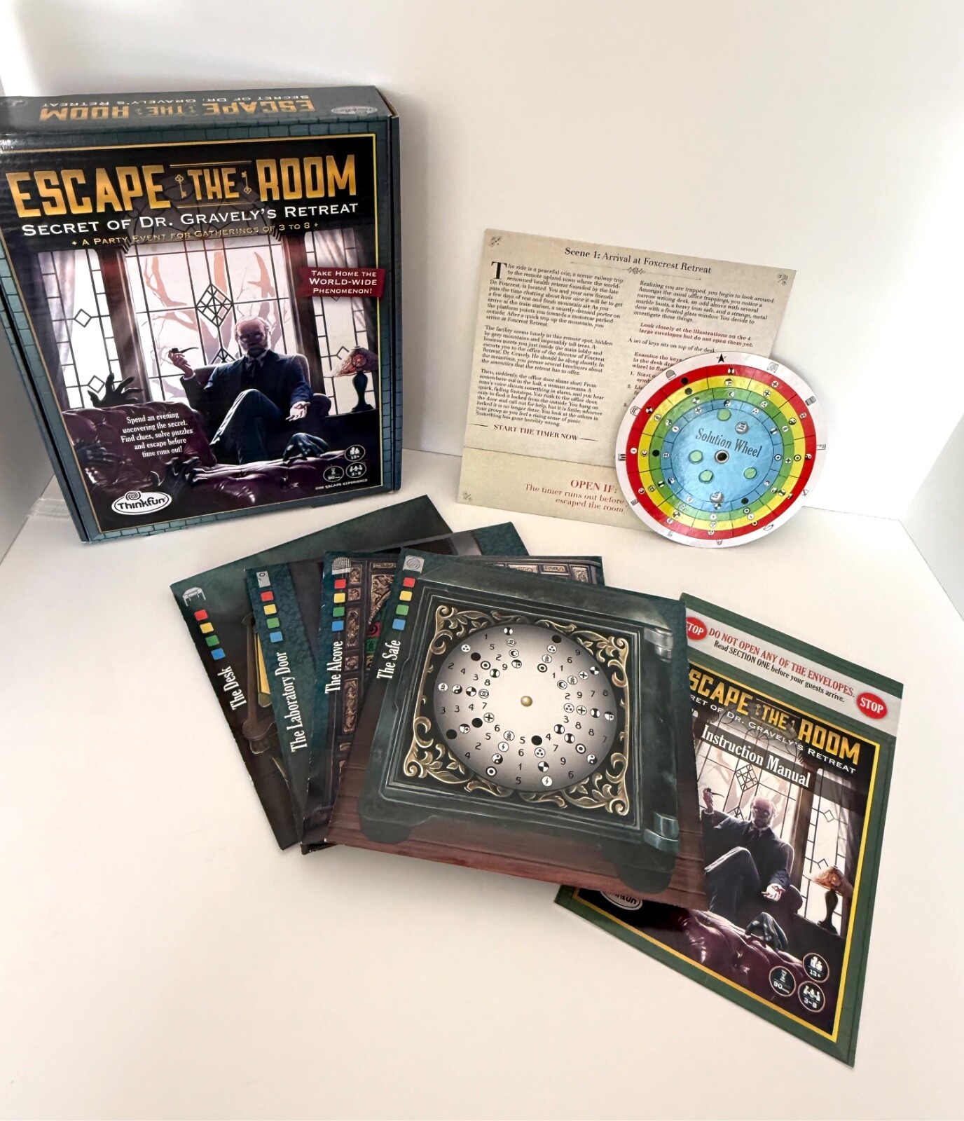 Think Fun, Escape the Room, Secret of Dr. Gravely’s Retreat, open box