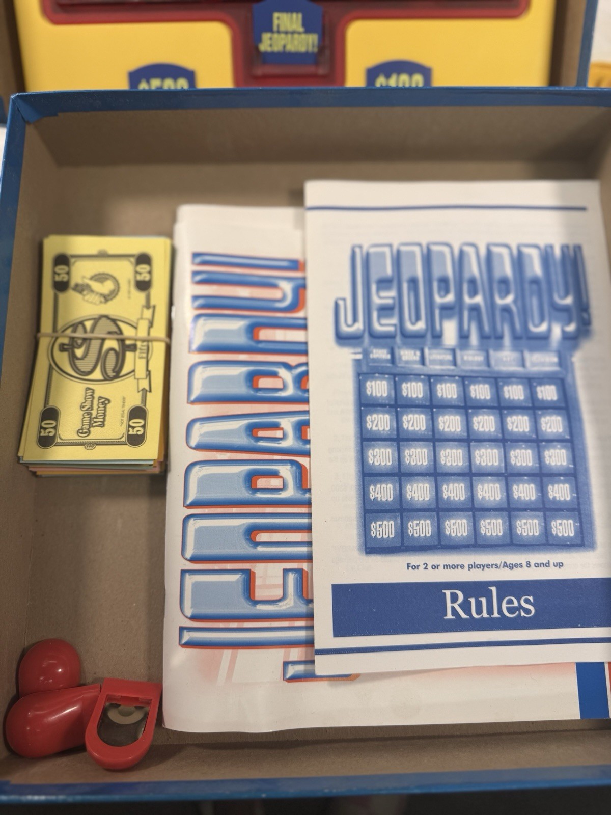 Vintage 1999 JEOPARDY Board Game Parker Brothers Hasbro Trivia COMPLETE