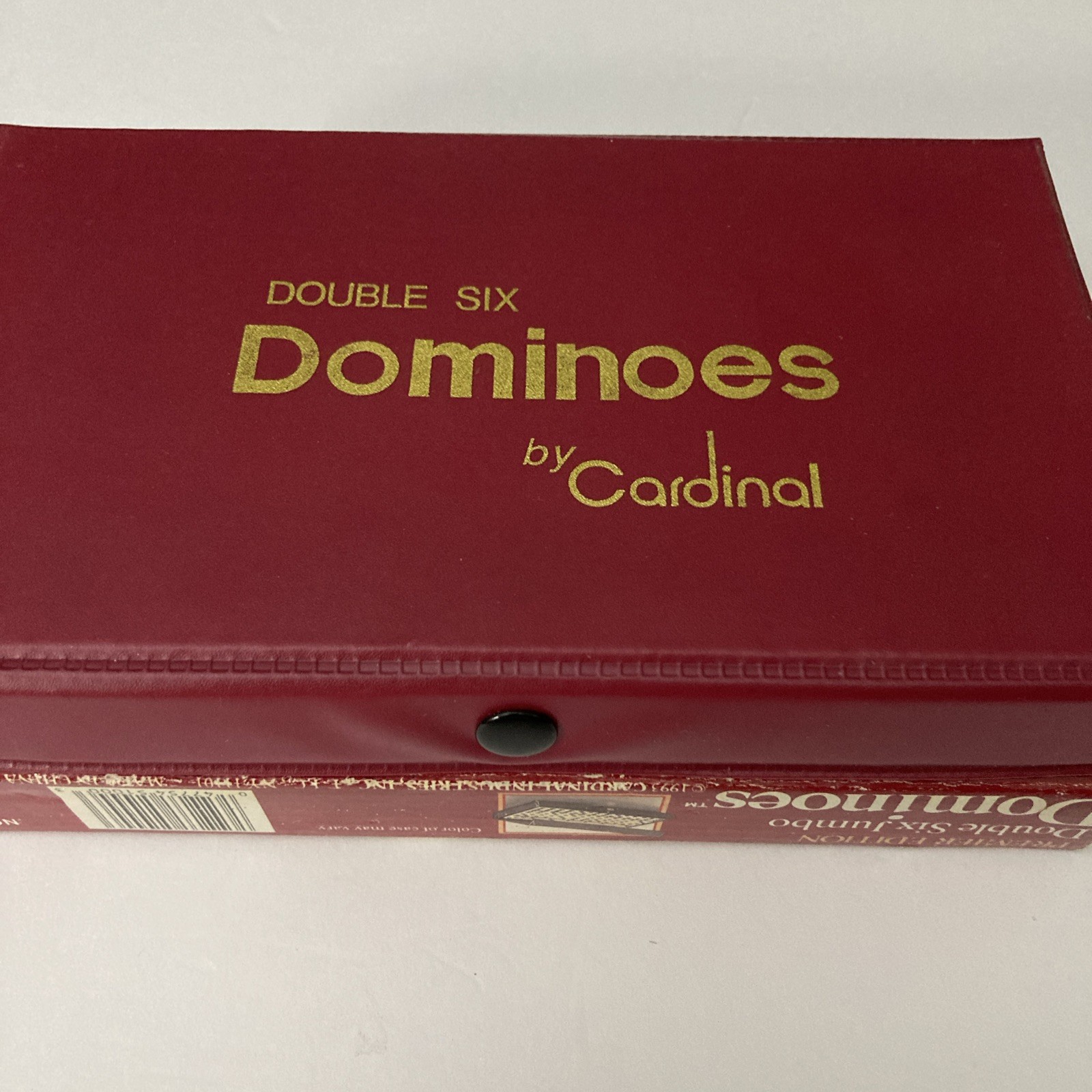 Lot of 2 Double Six Jumbo Regular & Color Dot Dominoes Cardinal Vintage Premier