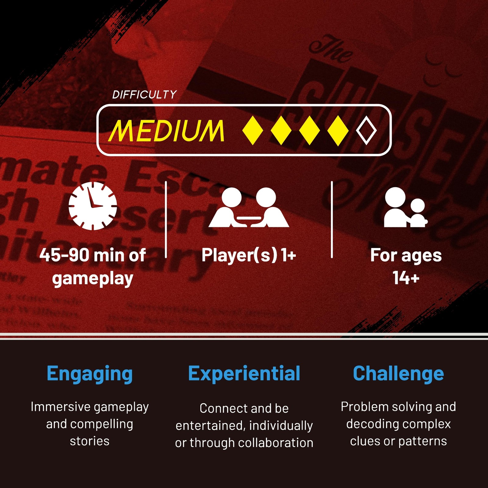 Hunt a Killer Murder at the Motel Immersive Mystery Board Game for 1-5 Players