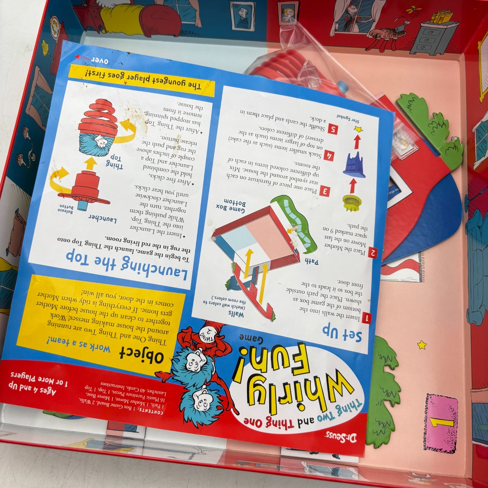 Dr. Seuss Whirly Fun Game COMPLETE Wonder Forge 2016 Kids Family Cat in the Hat