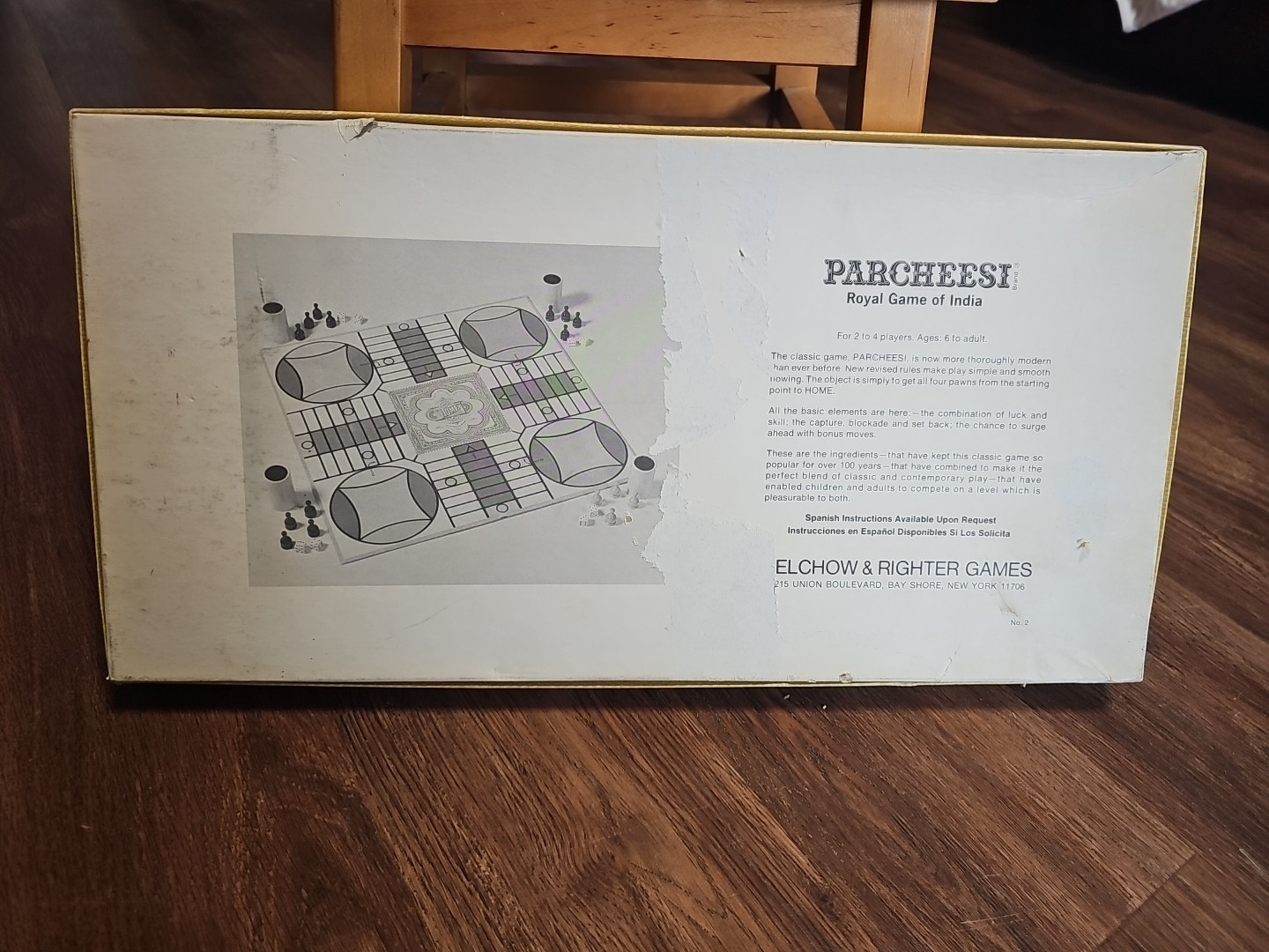 PARCHEESI DELUXE ED Milton Bradley USA Complete Family Board Game Night 1989 VTG