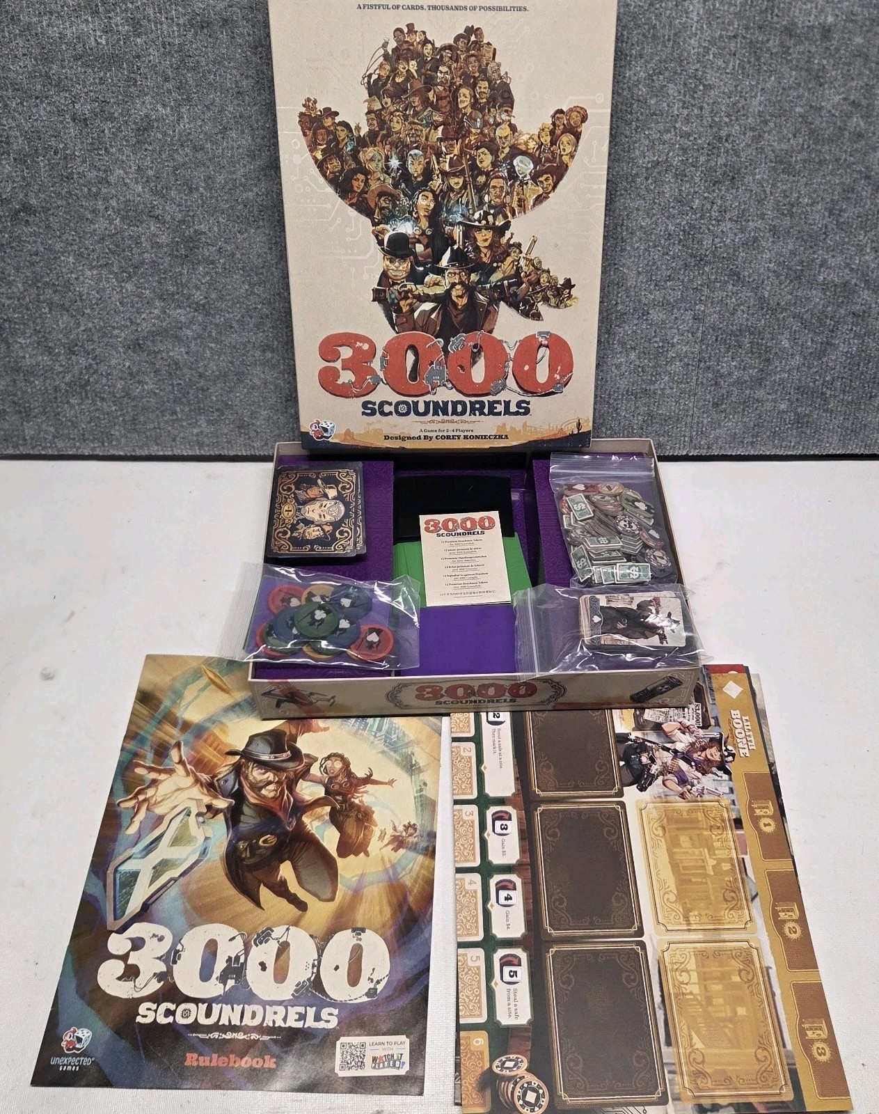 3000 Scoundrels Board Game – Wild West Strategy Game for 2-4 Players, Ages 12+