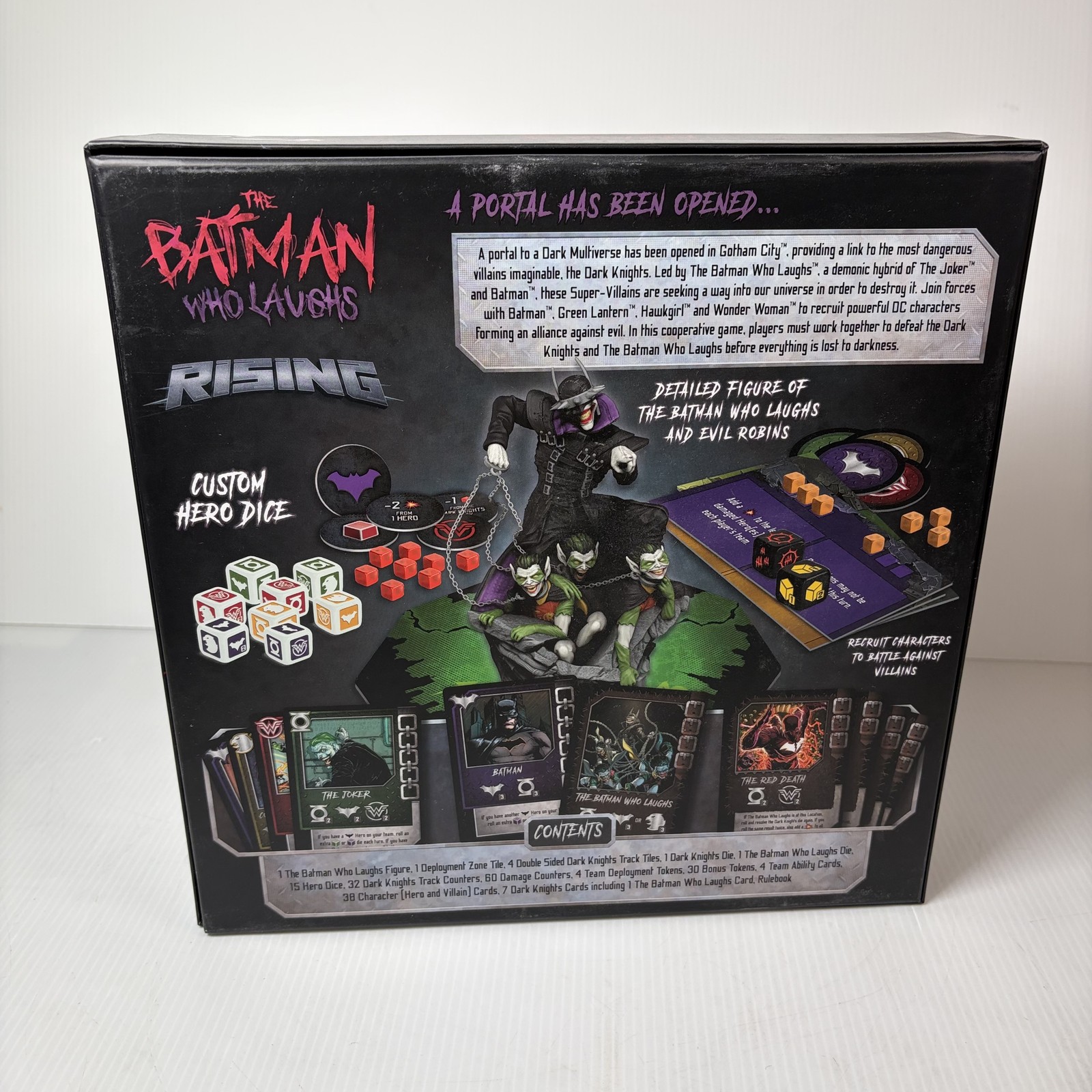 The Batman Who Laughs Rising Board Game DC Comics Cooperative w/ Figures