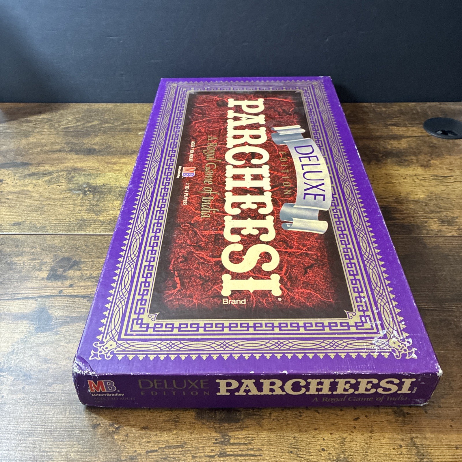 Parcheesi Deluxe Board Game 1989 VINTAGE Milton Bradley Classic COMPLETE Set