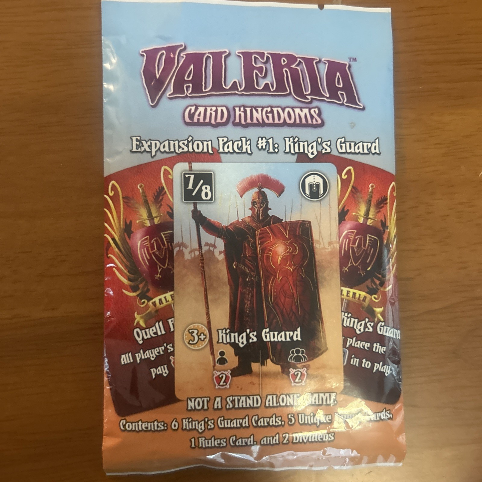 Valeria Card Kingdoms Expansion Pack #1 King’s Guard Card Board Game NEW SEALED