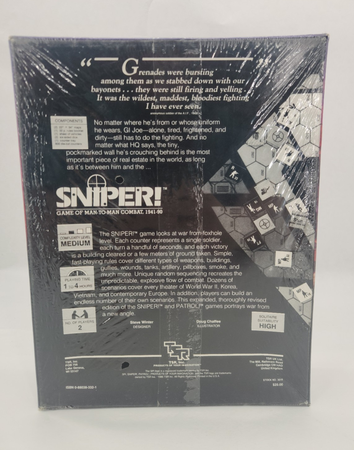 Sniper! Game Of Man-to-man Combat, 1941-90 2nd edition sealed NIB SPI Wargame