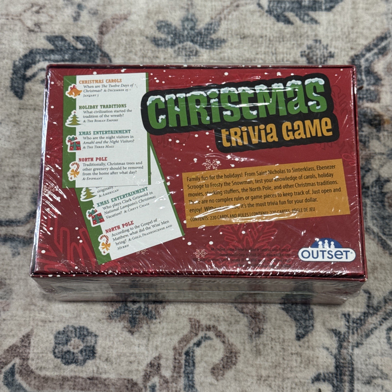 CHRISTMAS Trivia Game A Perfect Ho Ho Holiday Gift by Outset SEALED