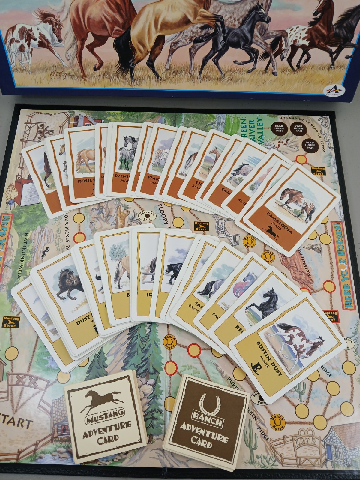 Vintage 1997 HERD YOUR HORSES Board Game By Aristoplay, Equine USA 100% COMPLETE