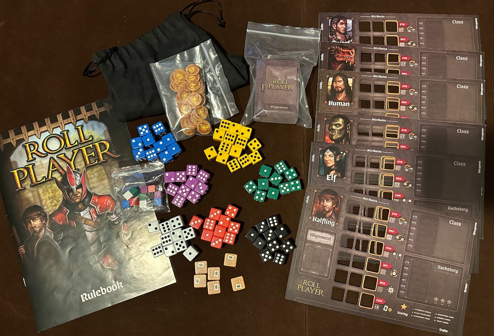 Roll Player Dice Board Game Complete NM by Thunder Works games