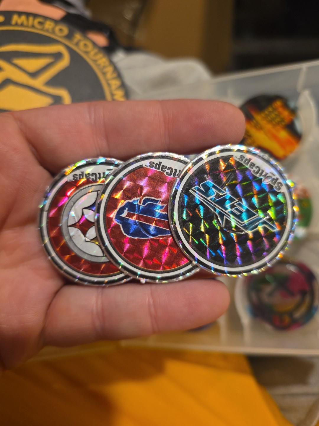 The World POG Federation Micro Tournament Game Case 1 Slammer Several Pogs