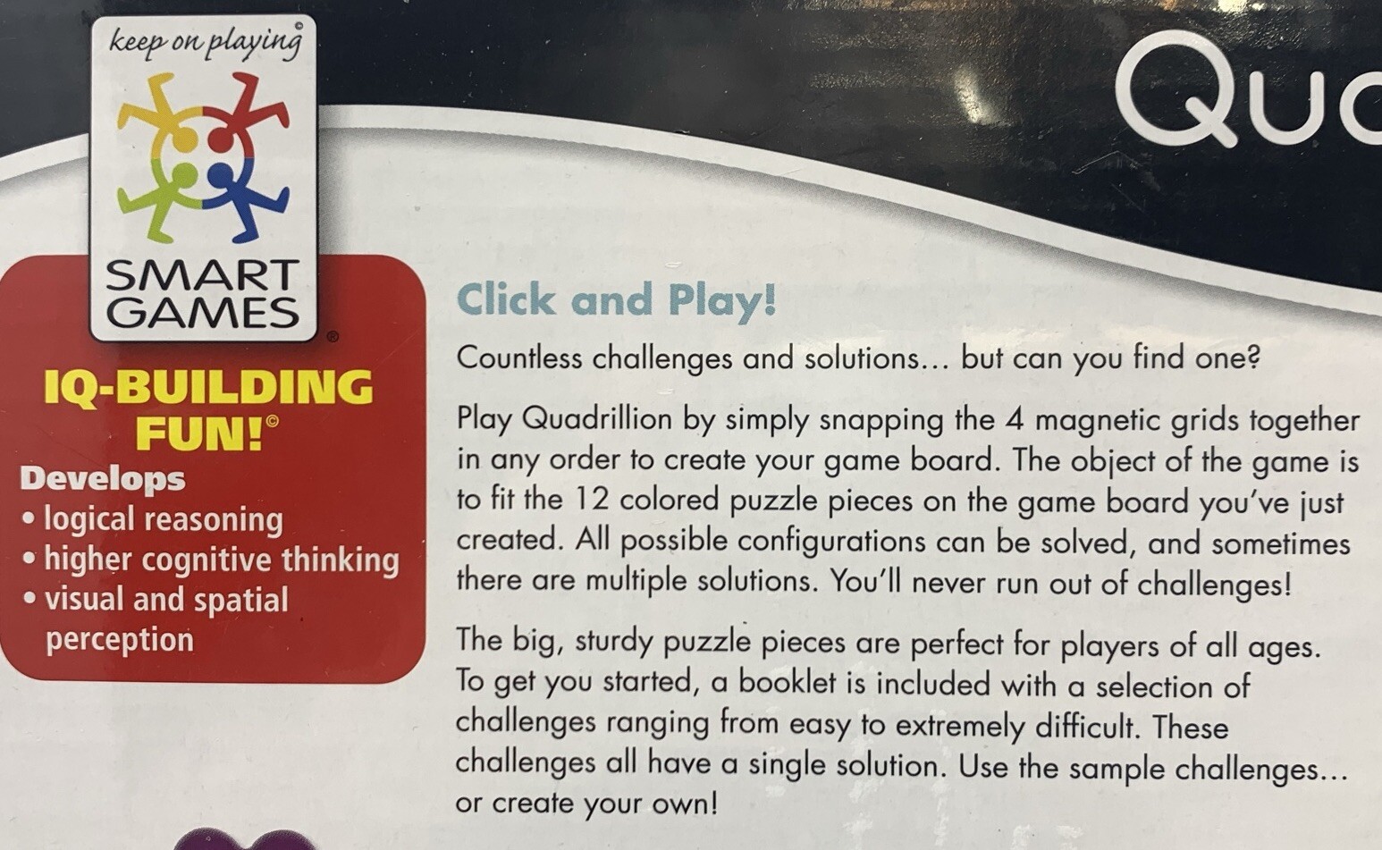 Quadrillion An Award Winning Multi Level Logic Game 1+ Players New Sealed Pkg