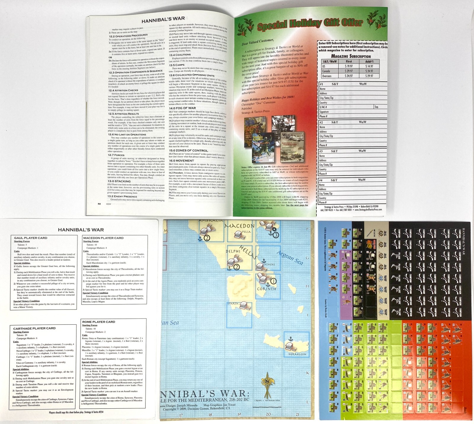 Strategy & Tactics Wargaming Magazine Lot: 254, 256, 257, and 258 UNPUNCHED
