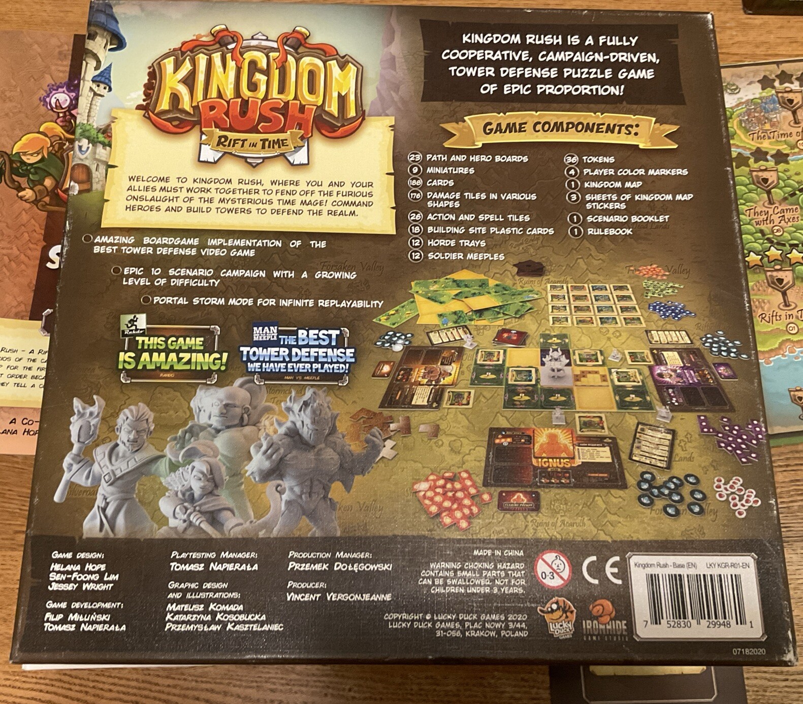 EUC Kingdom Rush Rift in Time Board Game COMPLETE, 1-4 Players 14+ 60-90 Minutes