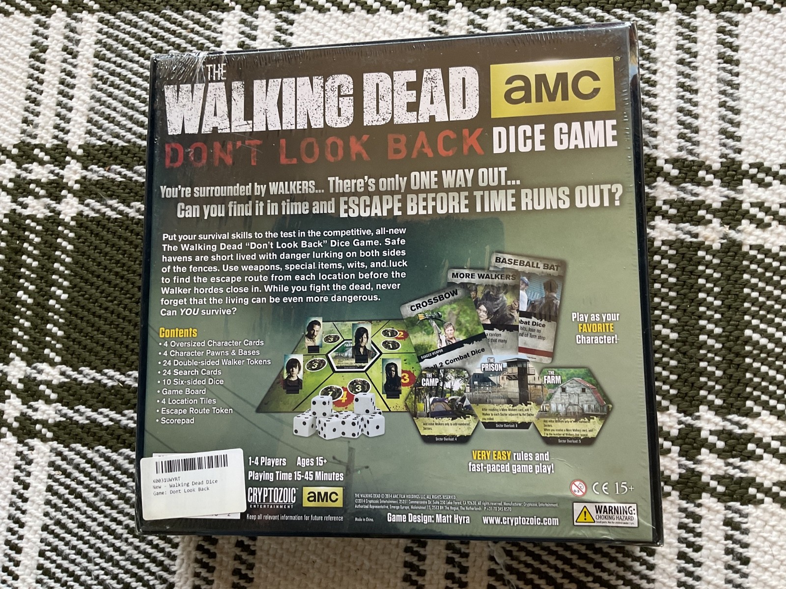 Walking Dead Don’t Look Back Dice Game – Cryptozoic – Factory Sealed NEW